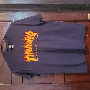 Thrasher Magazine Blue Logo T-shirt. Medium.